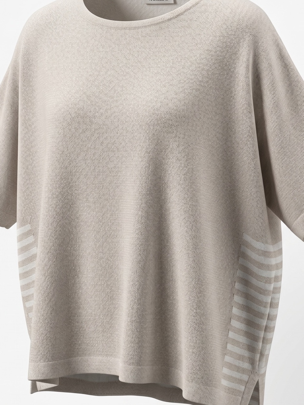 Chicos Shirt Womens 0 Medium Beige Linen Blouse Top / Sweater Gold Sparkle